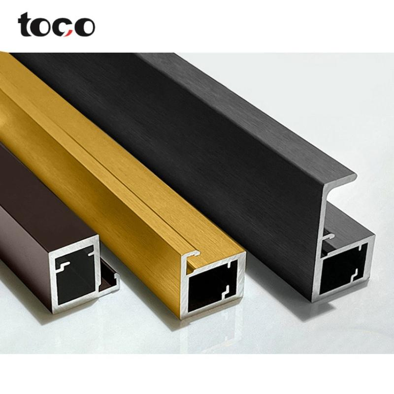 Newest Design Furniture Hardware Cabinet Handle Wardrobe Sliding Glass Door Aluminium Profile