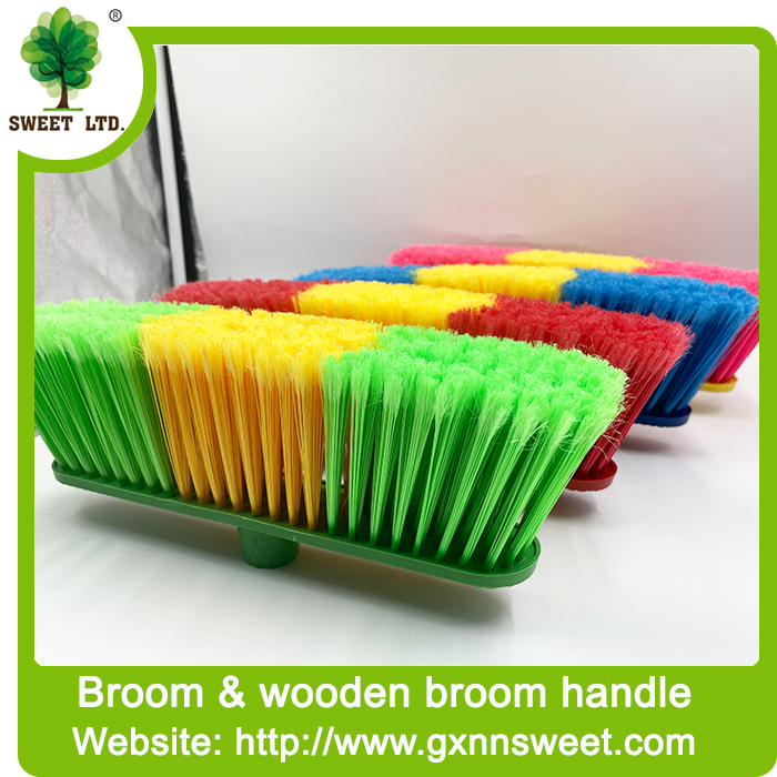 Cheap Household Items Soft Bristle Plastic Broom for Outdoor and Home Cleaning