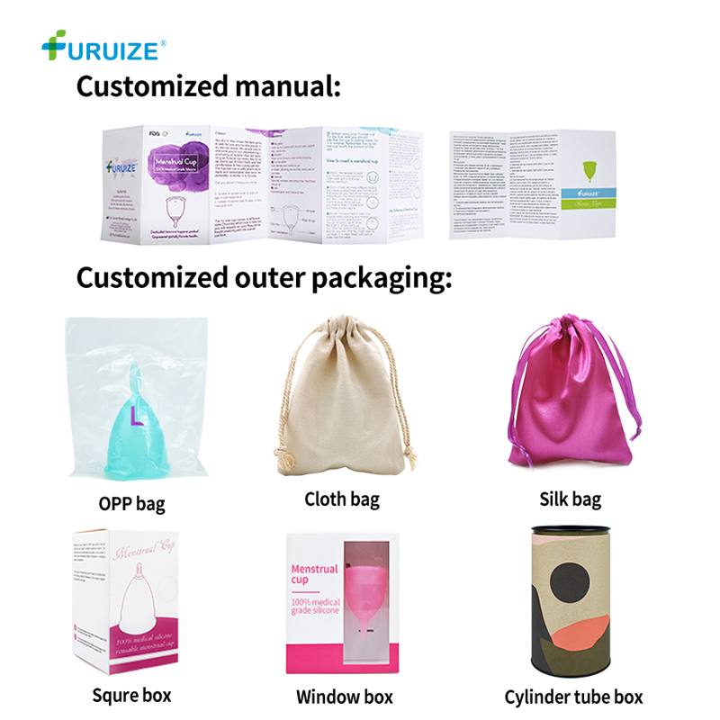 Wholesale Reusable Menstrual Cup Friendly Medical Soft Silicone New Packaging