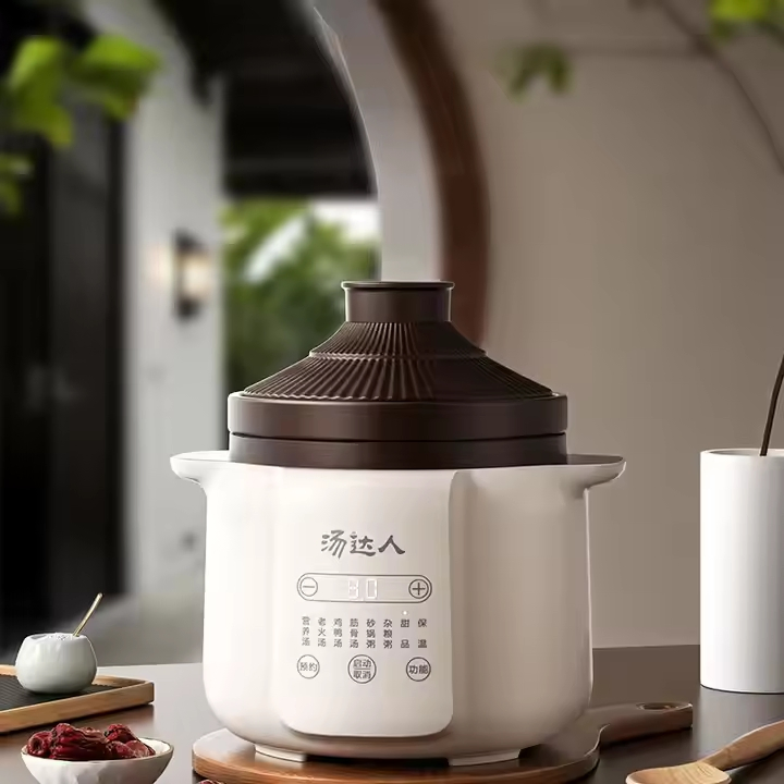 Premium Electric Purple Clay Stew Pot for Versatile Cooking