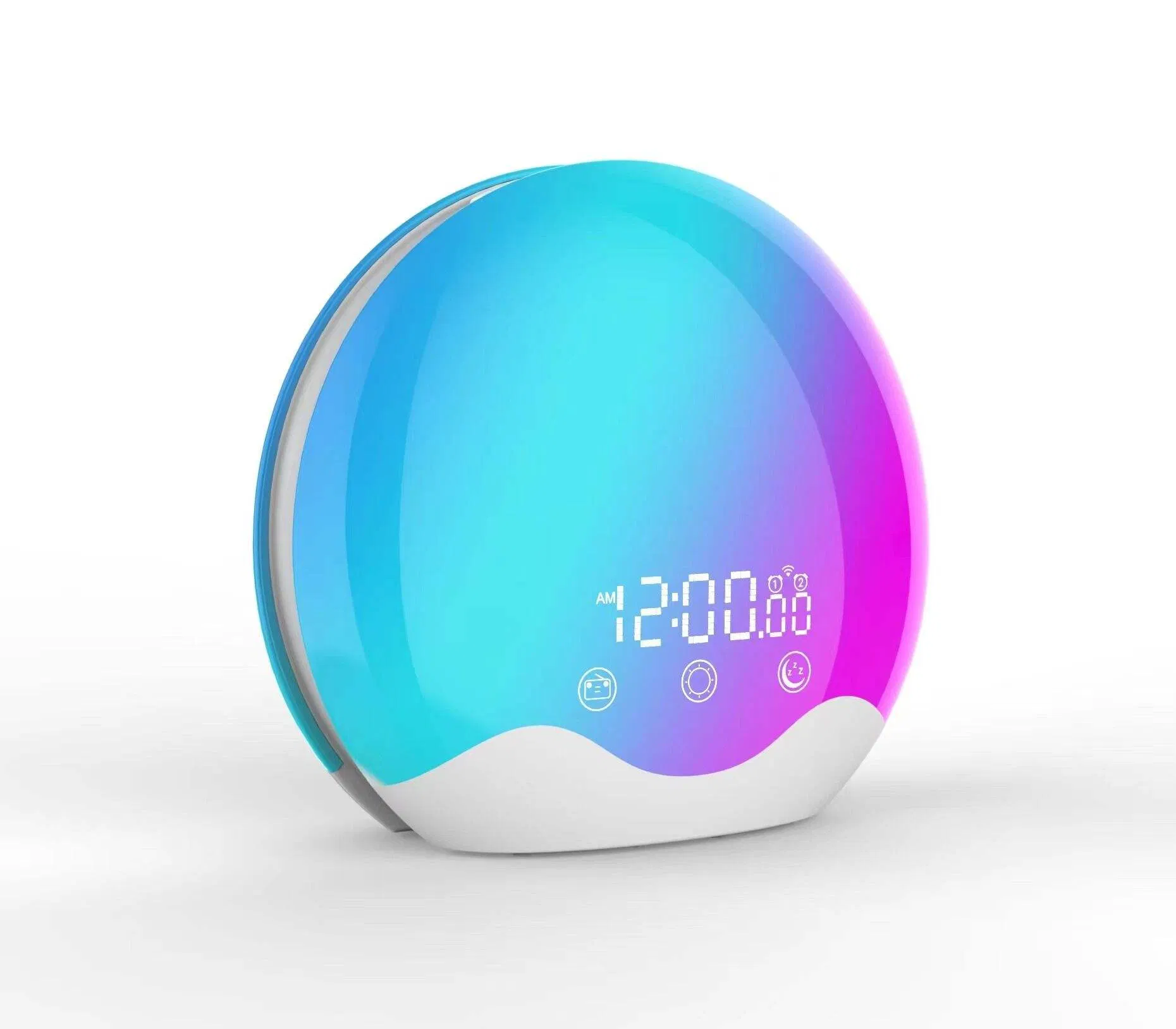 Wake up Light Sunrise Alarm Clock for Heavy Sleepers, Sunrise Lamp for Kids, Sunlight Alarm Clock 6 Nature Sounds 12 Color