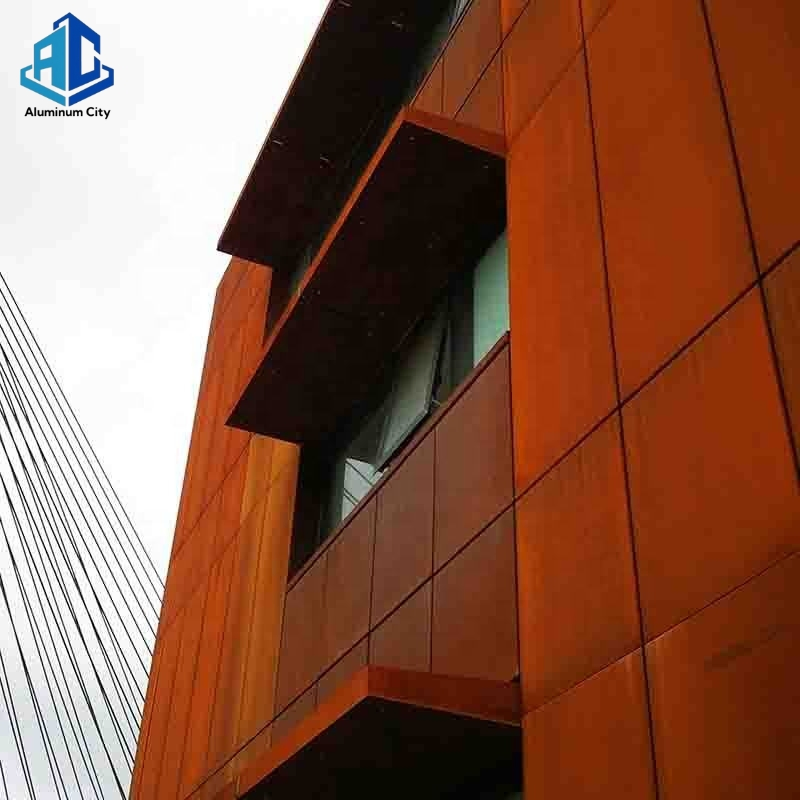 Corten Steel Perforated Curtain Wall System for Modern Building Facade with Weathering Resistant Finish