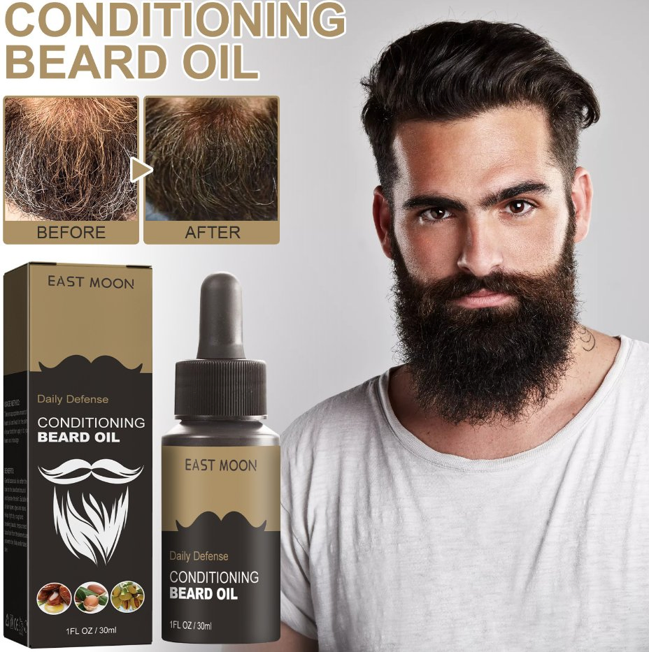 Online Wholesale in Stock Private Label Men's Beard Oil Strong and Tough Hair Moisturizing Soft Bright Beard Repair Fury Beard Care Oil
