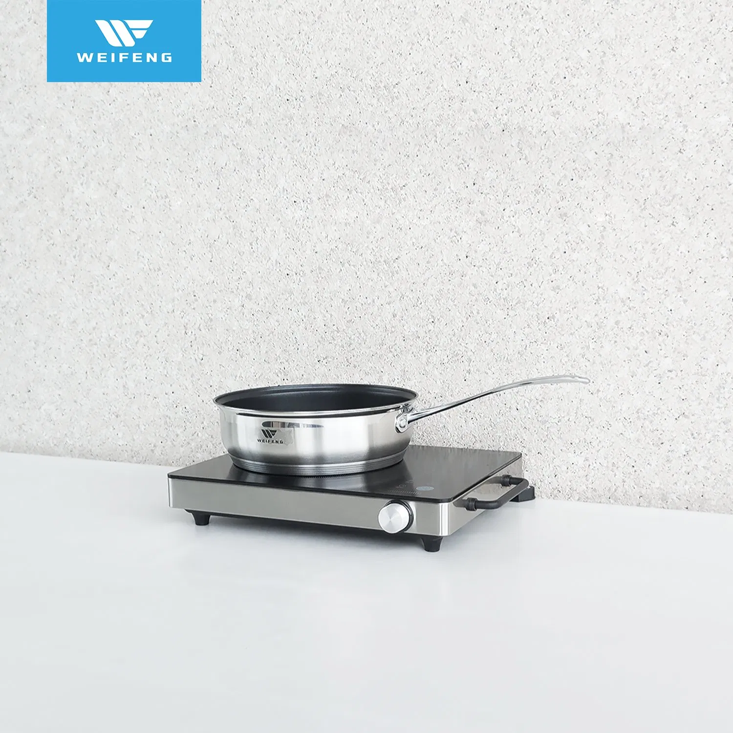 9 PCS Stainless Steel Cookware Set with Wire Ss Handle, Whistling Kettle