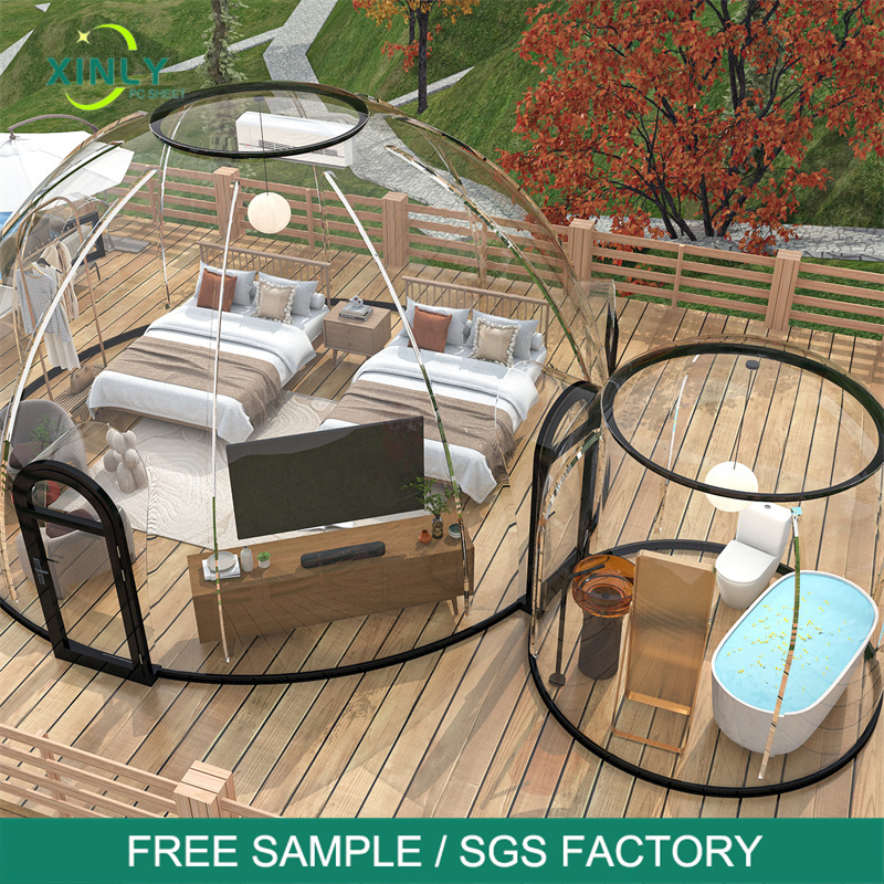 The Open Air Customizable Romantic Couple Starry Sky Bubble House with Toilet