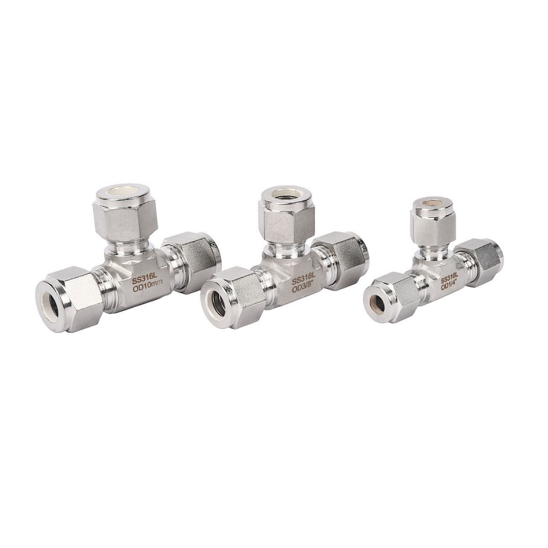Tobo High Quality 304 316 Stainless Steel Union Tee Tube Fittings