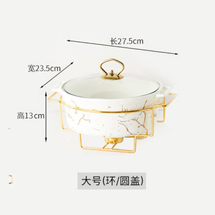 Ceramic Rectangular Two-Ear Earthenware Cooking Pot Casserole Soup Pot