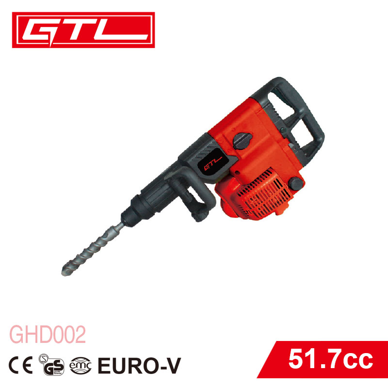 51.7cc 2-Stroke Power Tools Gasoline Construction Tools Light Weight Gasoline Jack Hammer Rock Drill (GHD002)