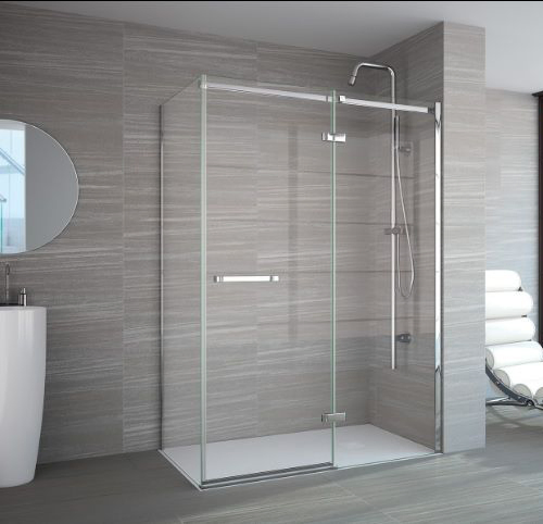 Tempered Glass Clear Shower Enclosure with Stainless Steel Brushed From Foshan