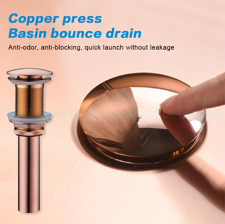 Rose Gold 55× 38cm Handcrafted Handmade Top Mount Bathroom Rest Room Stainless Steel PVD Finish Wash Basin Hbm5538