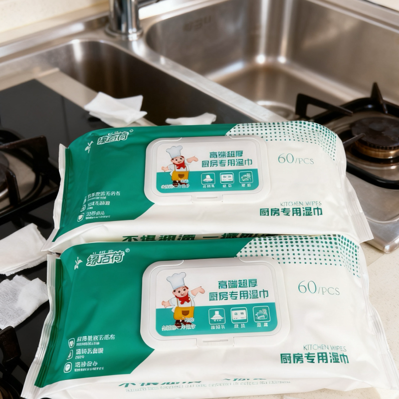 Factory Wholesaling 80cts Convenient Kitchen Cleaning Wet Tissues Fast and Easy Household Cleaning Wet Wipes Free From Alcohol and Chemicals