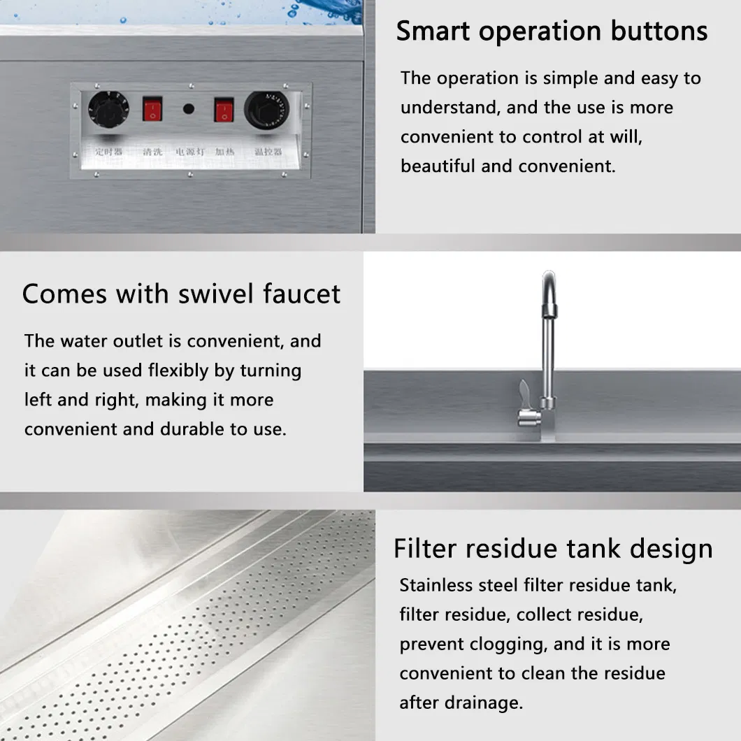 Chinese Manufacturer Restaurant Hotel Kitchen Use Ultrasonic Dishwasher Commercial Dishwasher Machine