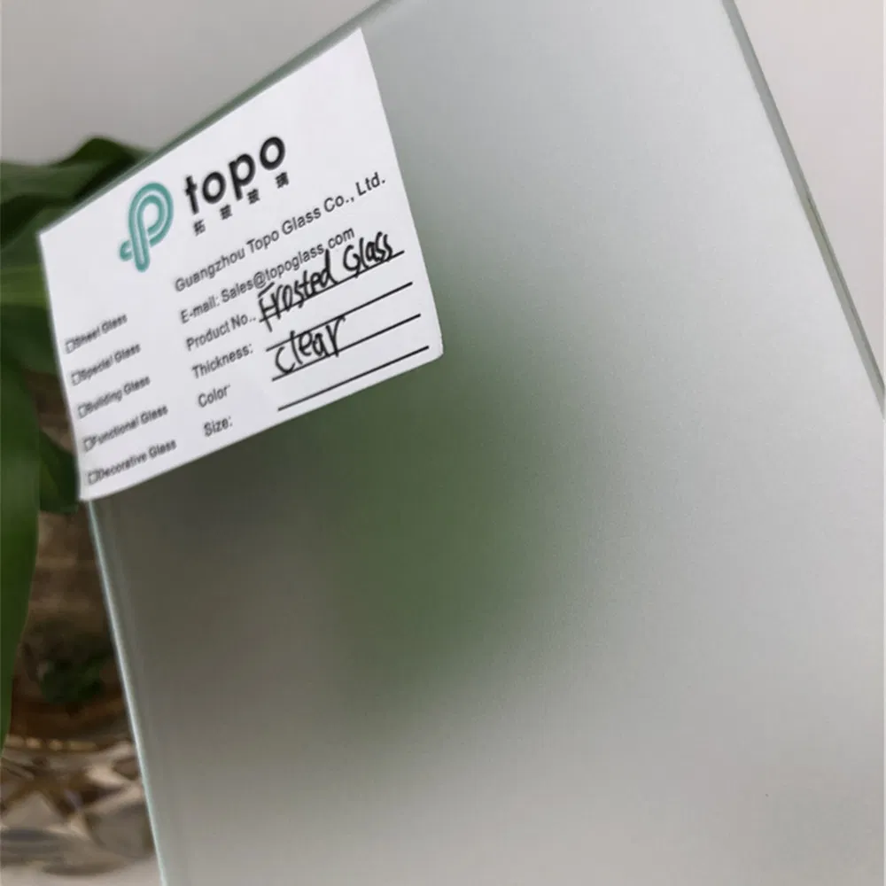 3mm-12mm Opaque Privacy Acid Frosting Sheet Glass for Construction (FG-TP)