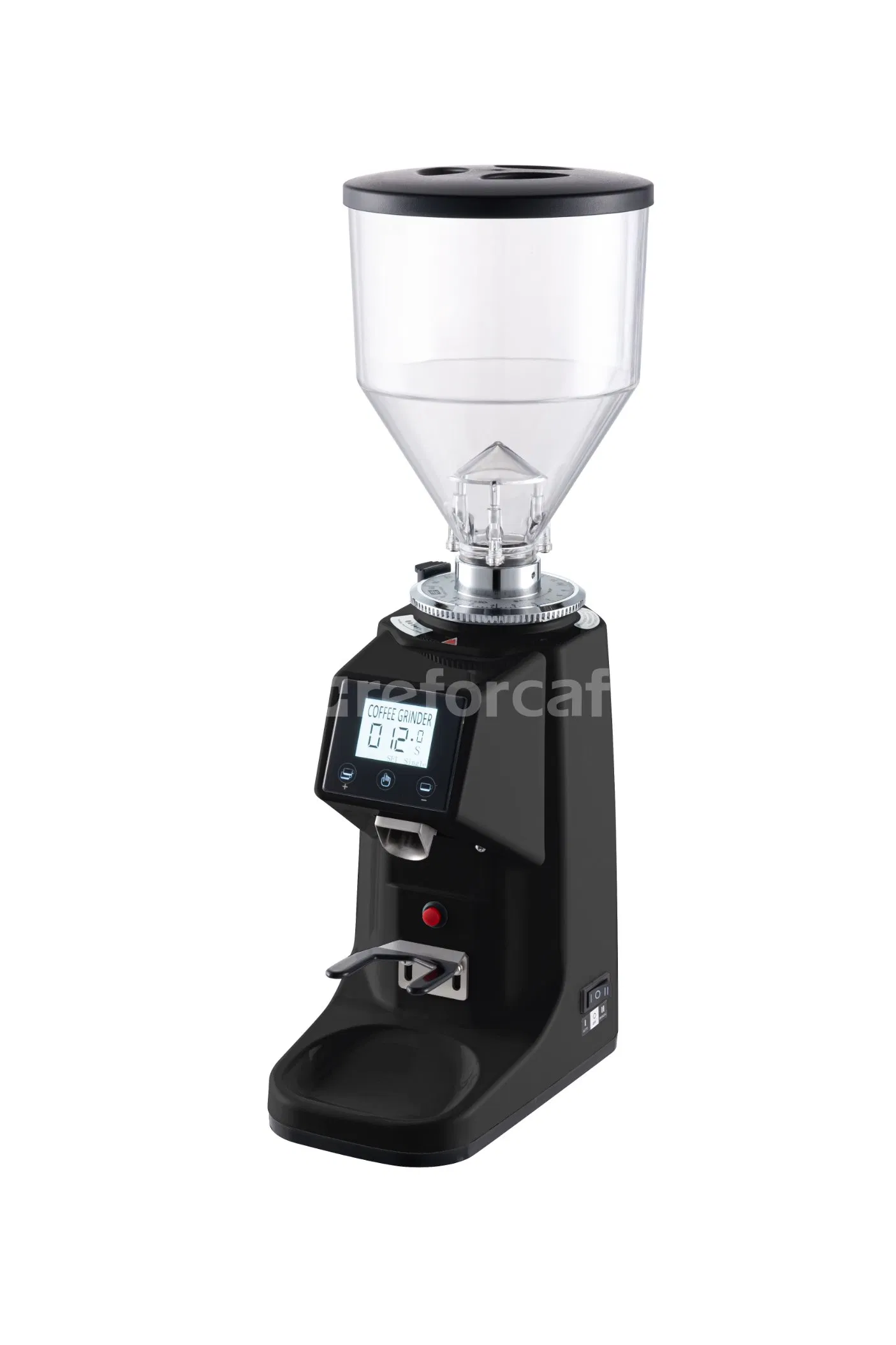 Cast Aluminum Alloy Body 1400rpm 60mm Flat Burr Industrial Commercial Manual Electric Coffee Grinder