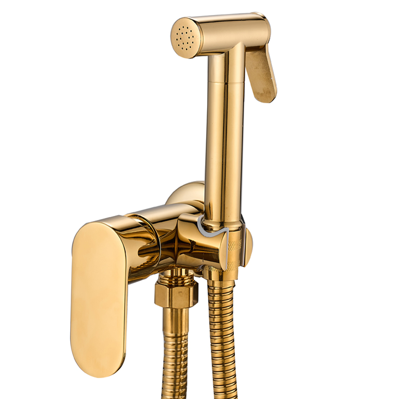 Bathroom Wall Mounted Chrome Brass Portable Single Handle Bidet Sprayer