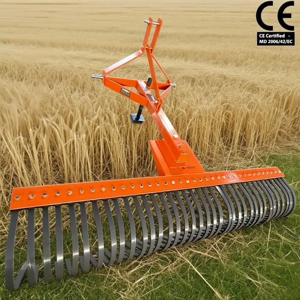 Agricultural Implements Agricultural Tool Tractor Mounted Garden Landscape Rake 3PT Hay Rake Leaf Rake