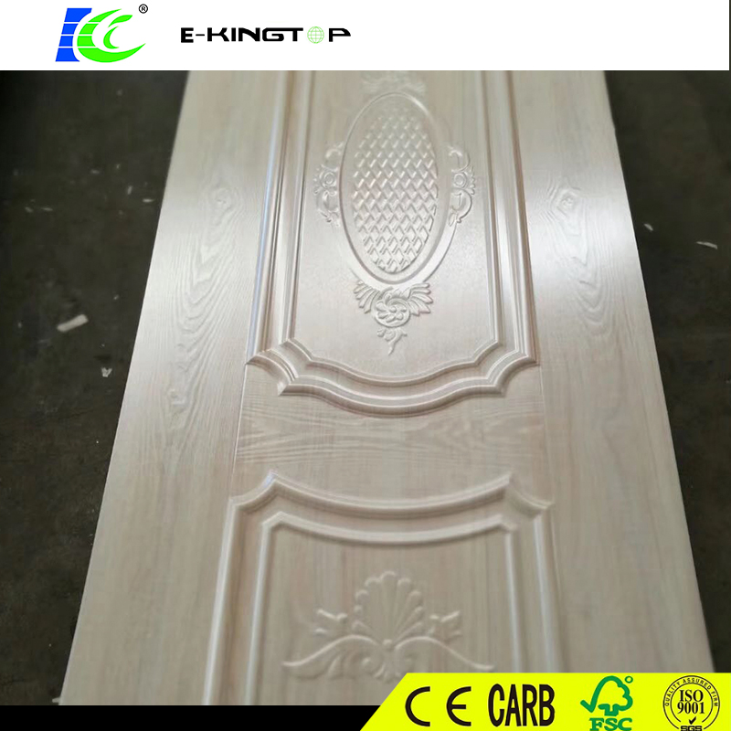 Natural Teak Veneered HDF Mould Door Skin 3mm Thickness for Iraq
