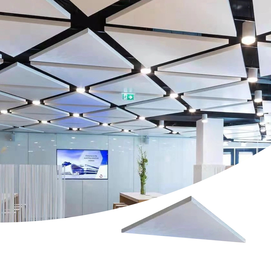 Building Interiors Suspended Acoustic Circle Ceiling Board 4X4FT