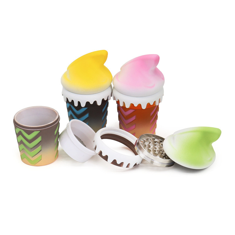 Colorful Ice Cream Cone Shapes Zinc Alloy Herb Grinder