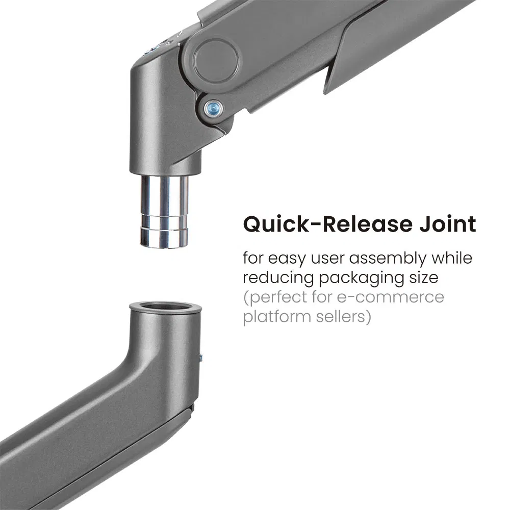 Алюминиевый кронштейн для монитора с USB-портами, до 49 дюймов