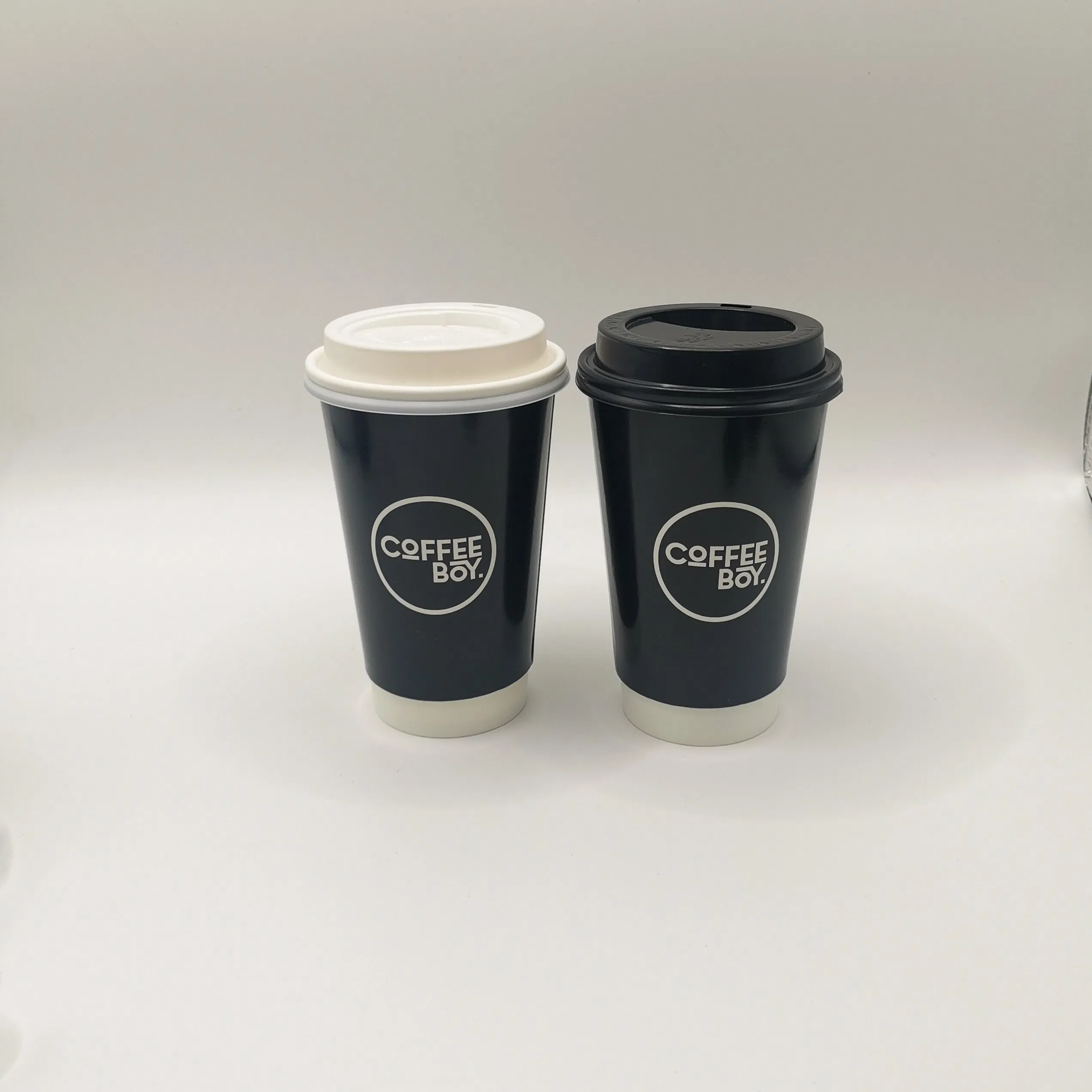 Eco-Friendly Custom Logo Printed 8oz 12oz 22oz Heat-Resistant Double Wall Hot Drinking Beverage Tea Coffee Paper Cup with Lid