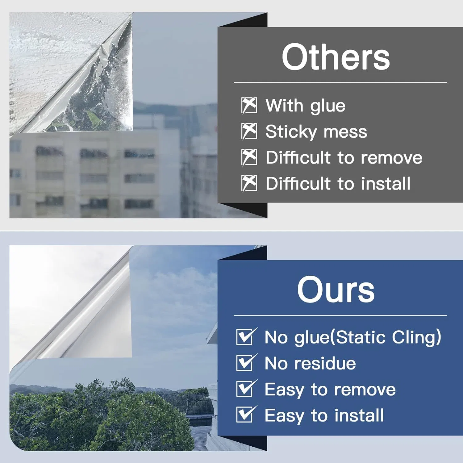 Window Heat Insulation Film Sun Protection Film UV-Resistant Glass Sticker