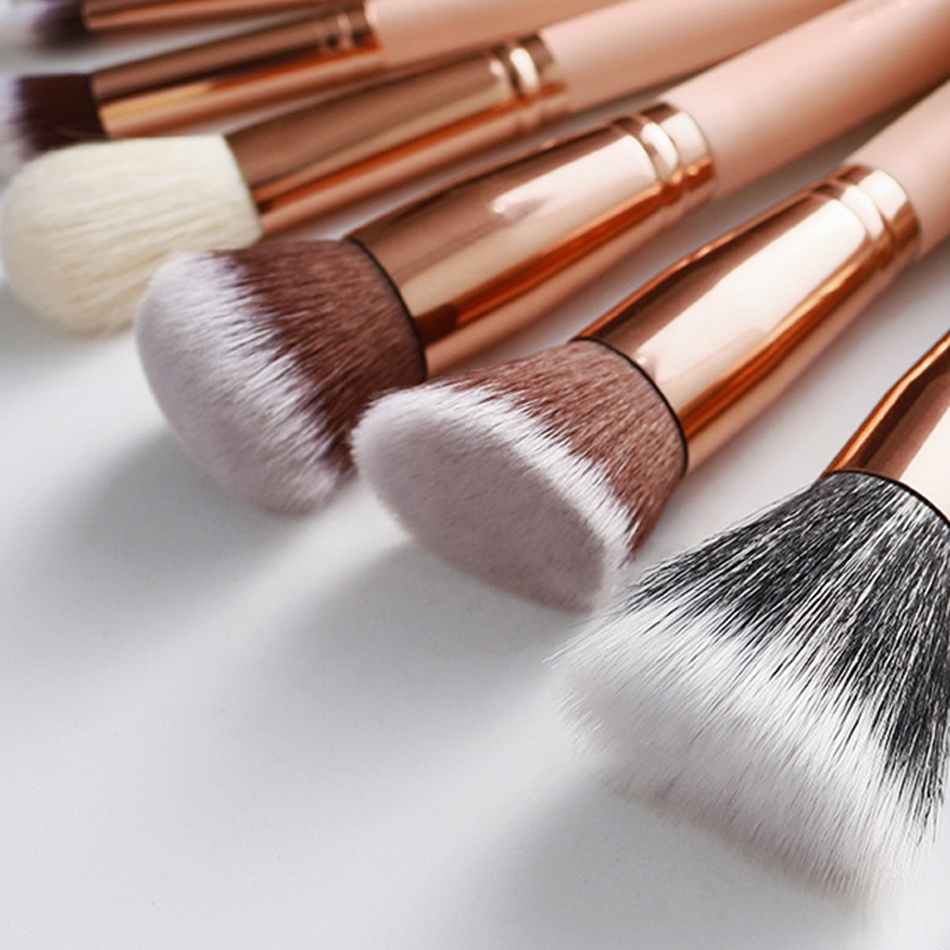 Cosmetic Powder Eye Shadow Private Label Professional Wooden Manufacture Makeup Brush Set