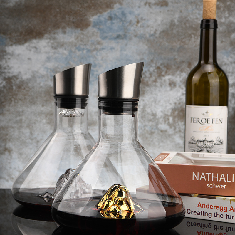 Best Selling Waterfall Quick Red Wine Household Transparent Glass Filter Wine Dispenser