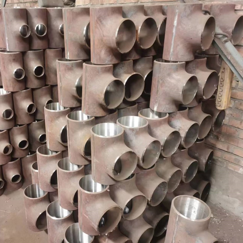 8" Industrial Butt-Welded Pipe Fitting Stainless Carbon Steel Equal Straight Cross Tee