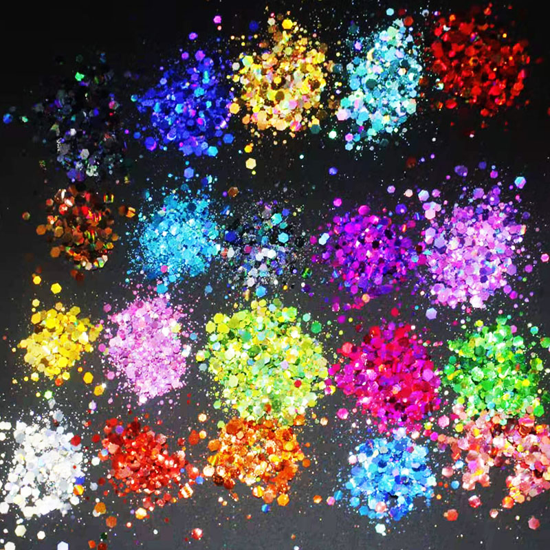 Chunky Loose Bulk Glitter Holographic Chunky Glitter Mix Sequins Makeup Glitters