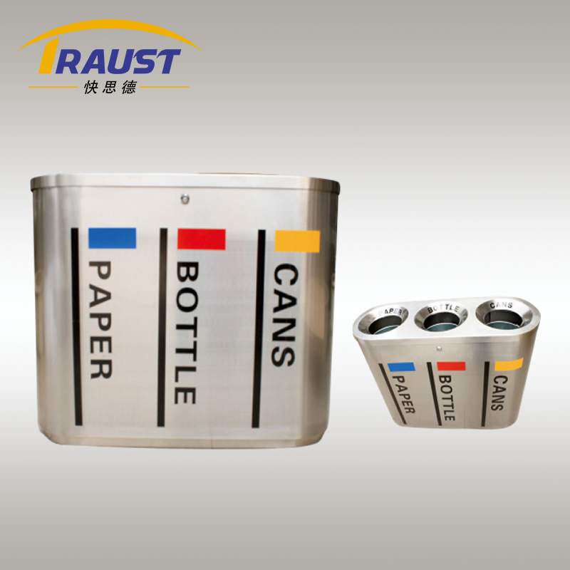 3 in 1 Multi Compartment Indoor Trash Can Recycling Sorting Recycle Bin