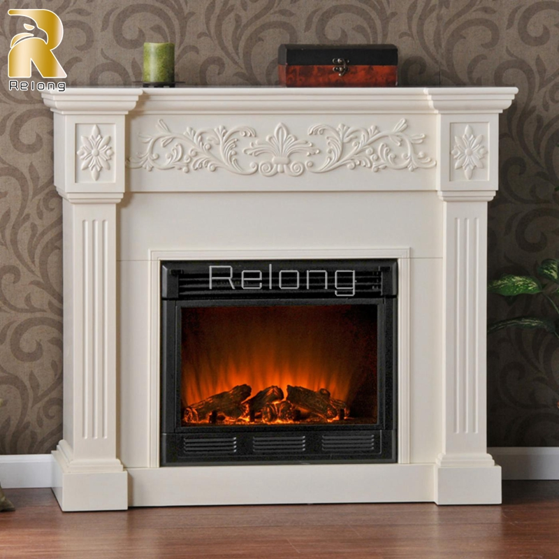 Chinese Factory Price Hand Carved European Simplicity Marble Fireplace Lime Stone Frame Home Appliance