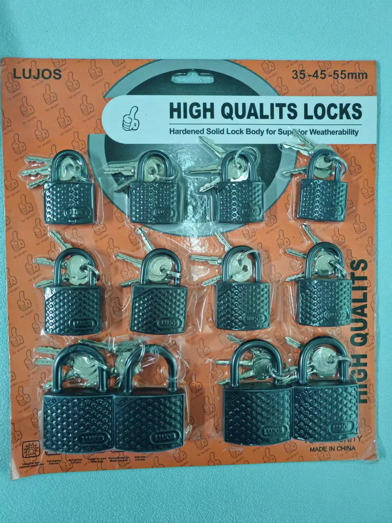 High Quality Plastic Cover Iron Padlock