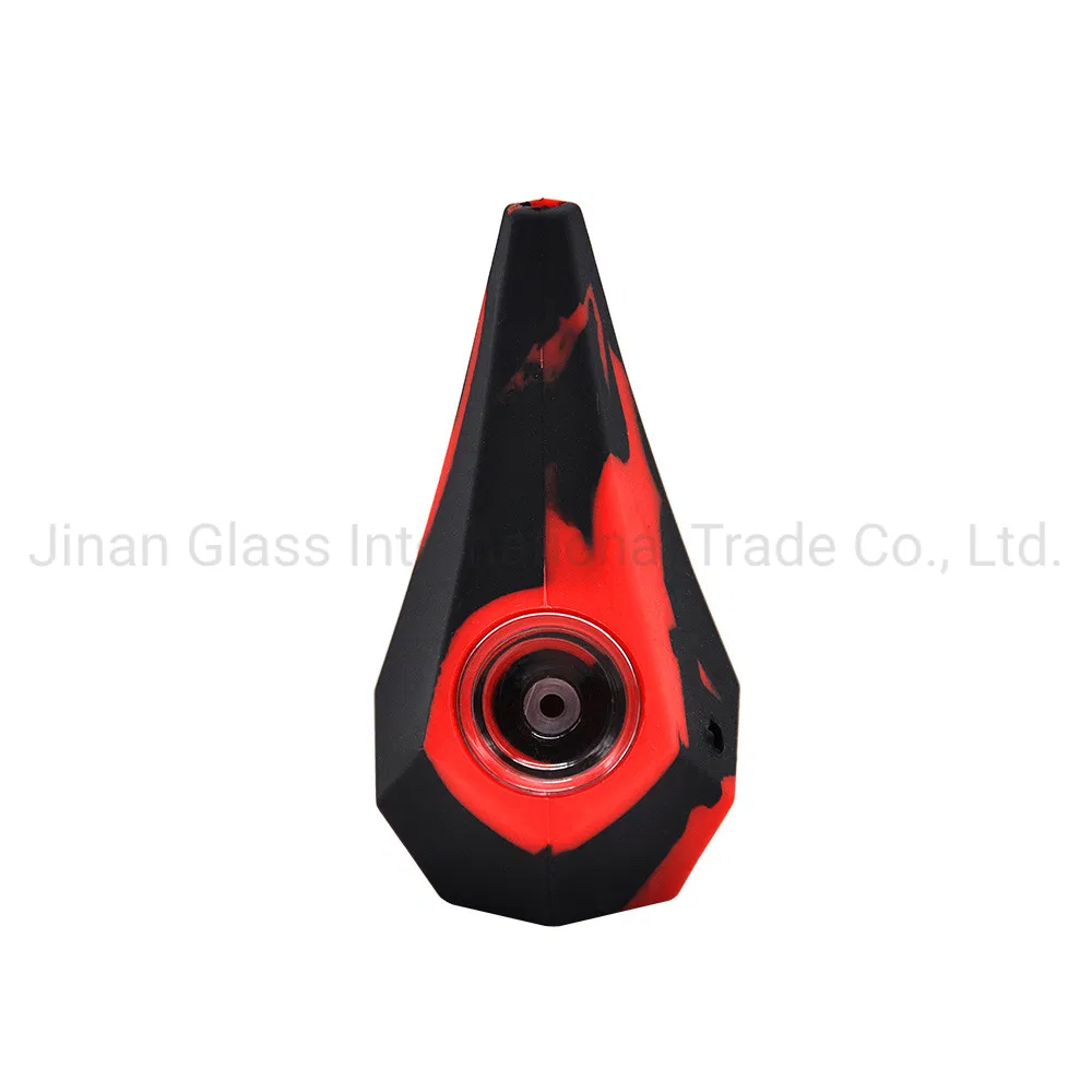 Hot Sale Diamonds Shaped Silicone Smoking Pipe Glass Pipe