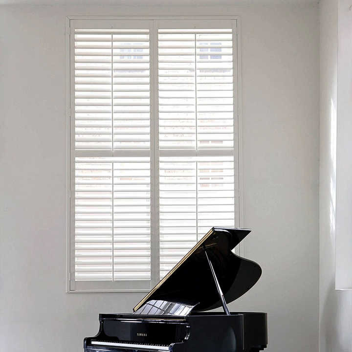 Elegant Wooden Louvre Shutters for Optimal Sun Control and Privacy