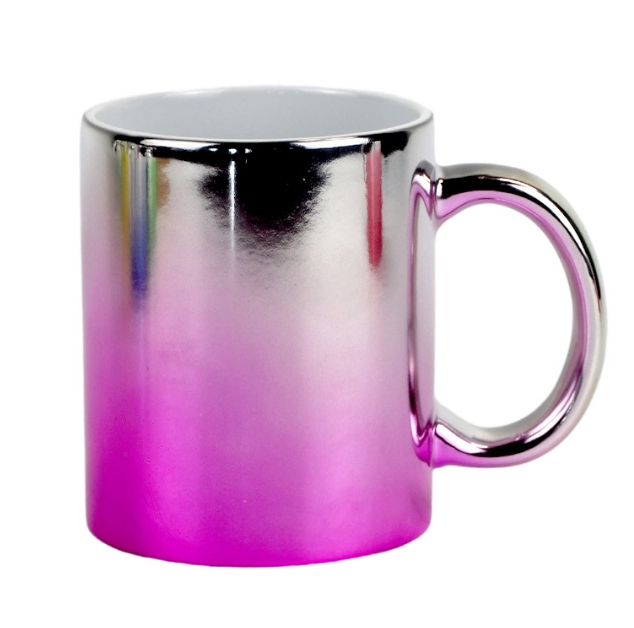 Кружка с термопереносом и логотипом, золото/серебро