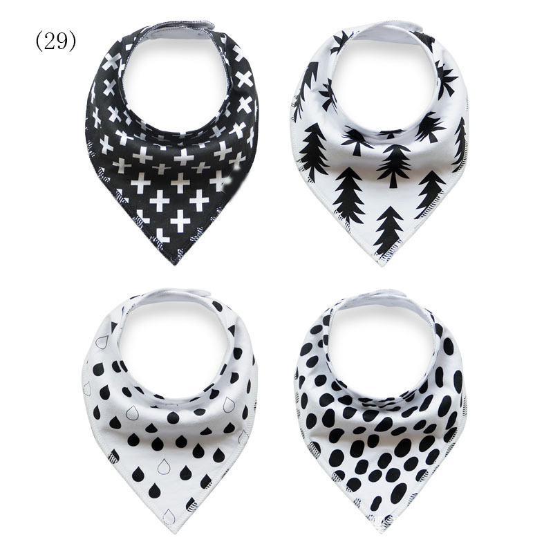 Hot Sell Double Layers 4PCS Packing Wholesale Baby Cotton Bibs