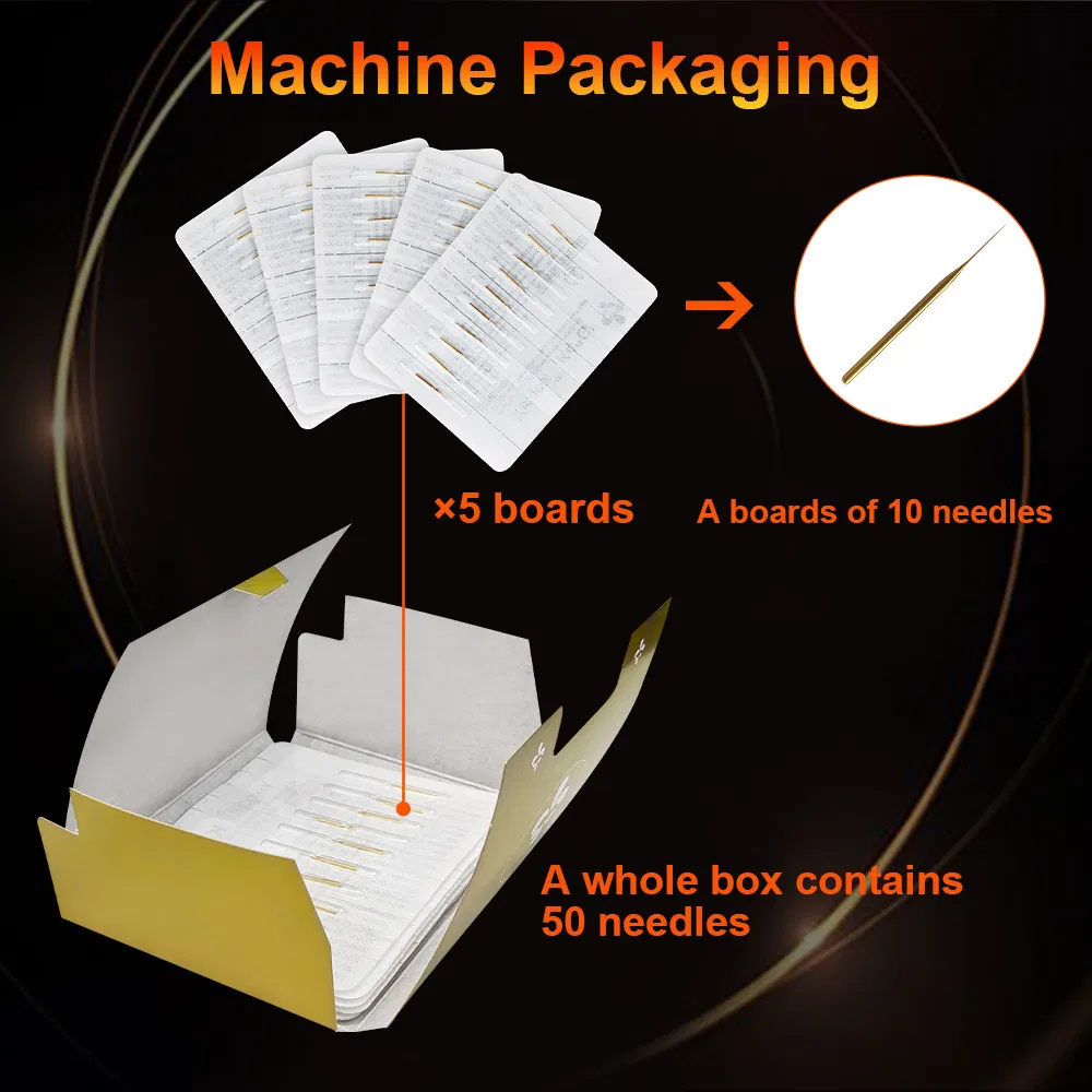 Portable Gold Electric Needle Epilation Body Face Permanently Blend Electrolysis 100 Tips Needle Epilator Hair Removal