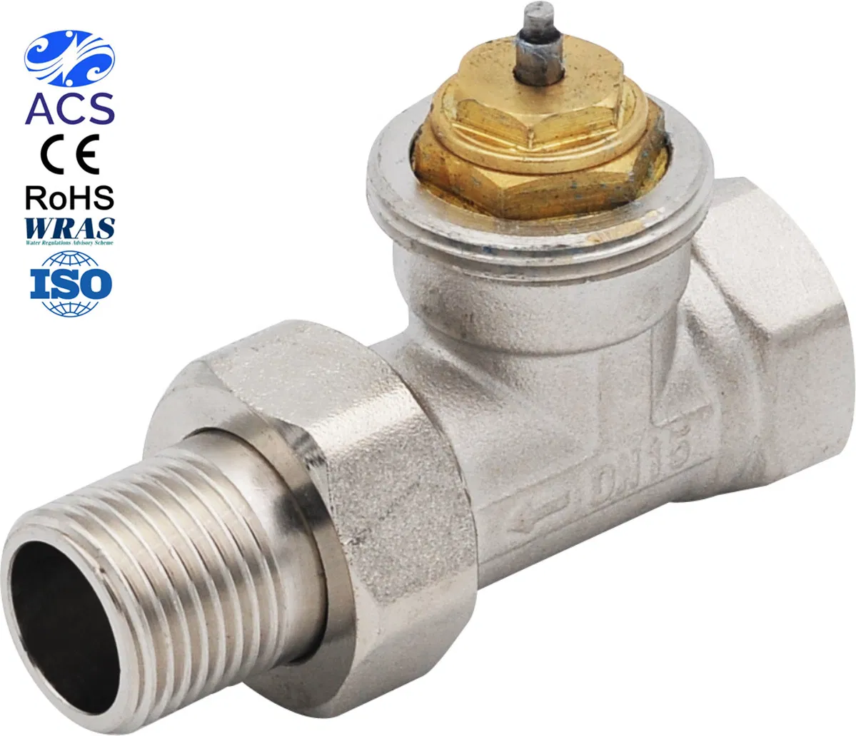 Certificates Approved 1/2" X 1/2" Straight Thermostatic Radiator Valve Nickel Plated