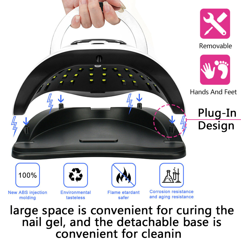 Rechargeable Cordless Gel Nail UV LED Light - 36PCS Dual Light Source, 8 - Hour Usage After Full Charge, Fast Curing