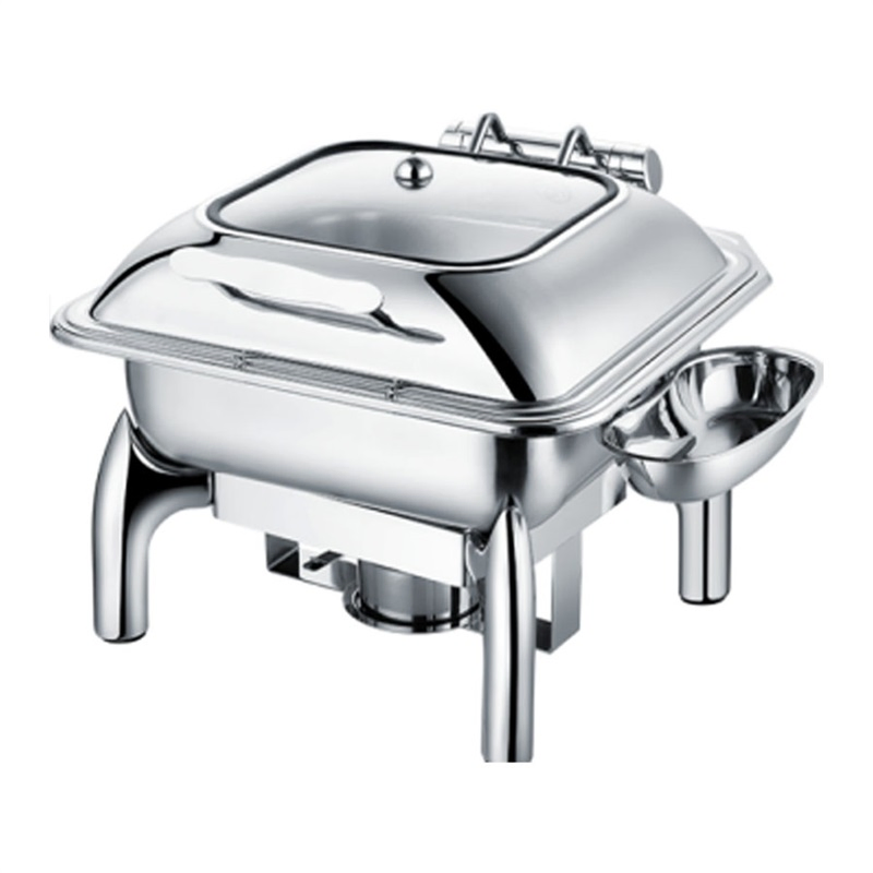 Rectangle Rose Golden Stainless Steel Used Chafing Dish for Hotel