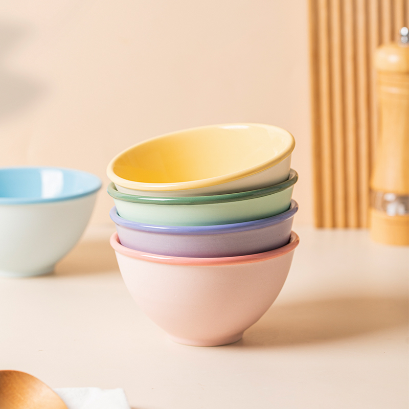 Simple Ceramic Creative Tableware Household Soup Bowl Porcelain Bowl Rice Bowl
