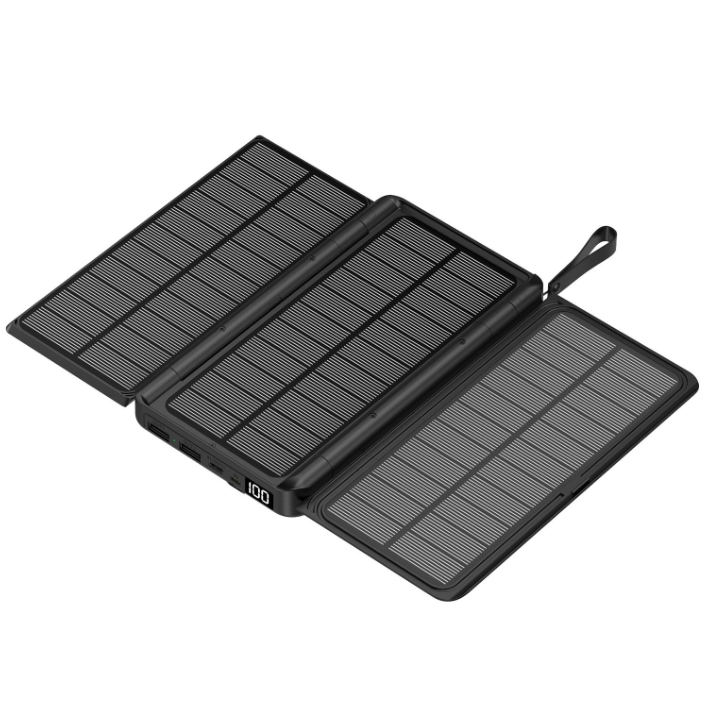Foldable Portable Solar Power Bank 20000mAh Outdoor Mobile Power Supply