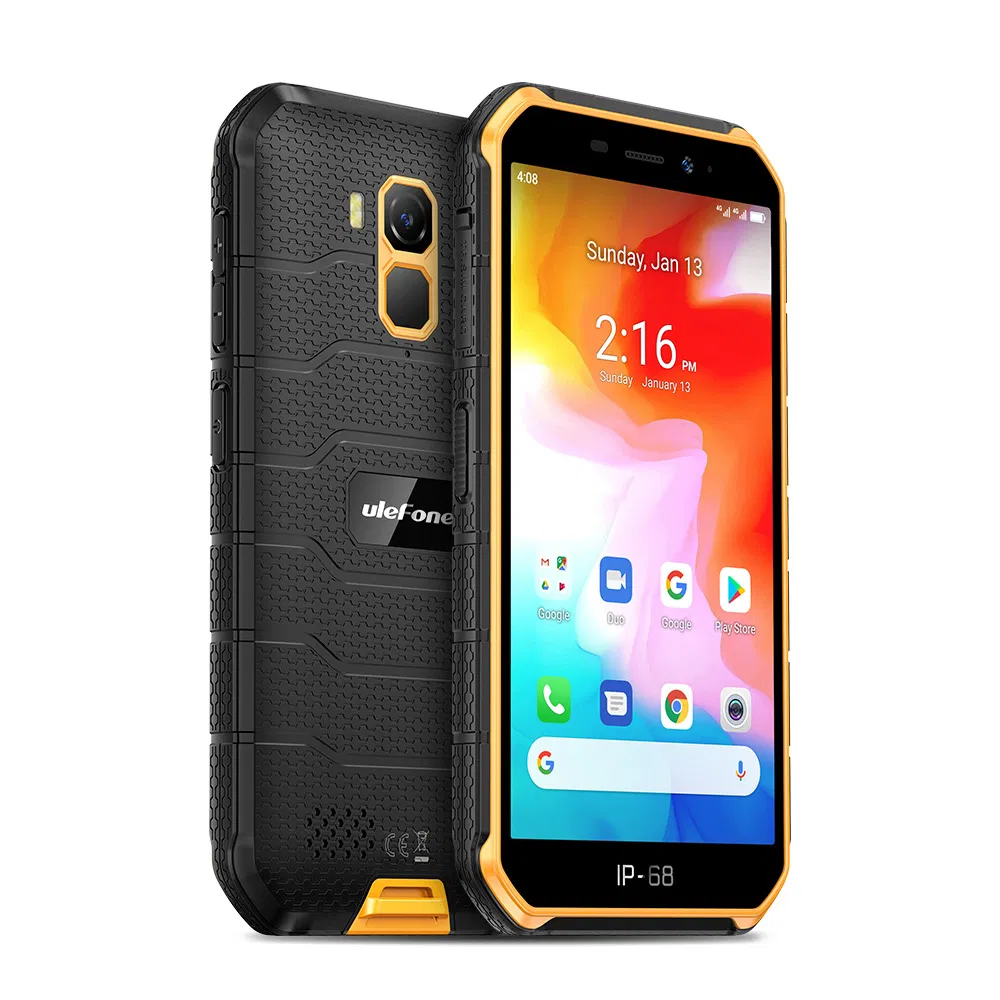 Ready in Stock Armor X7 2GB+16GB Rugged Phone Battery 4000mAh Waterproof Dustproof Face Fingerprint Android 10 Smartphone