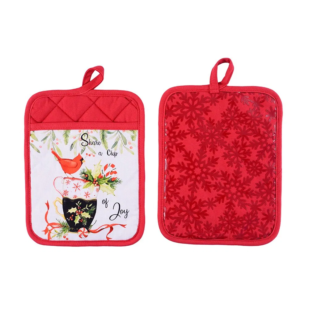 Charming Christmas-Themed Silicone Pot Holder for Home Use