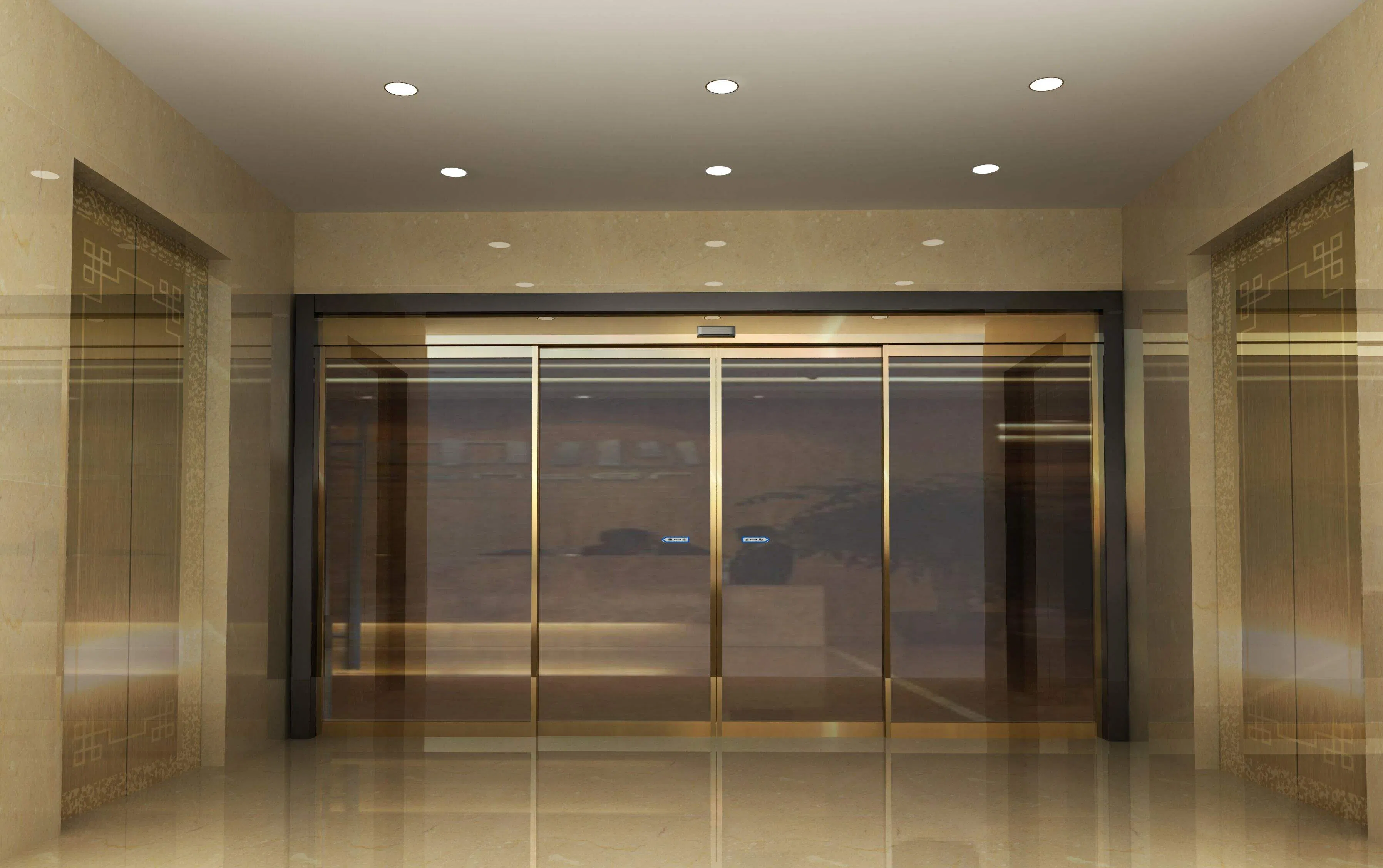 Shopping Mall Automatic Door (CN-4400) Commercial Automatic Aluminum Glass Doors