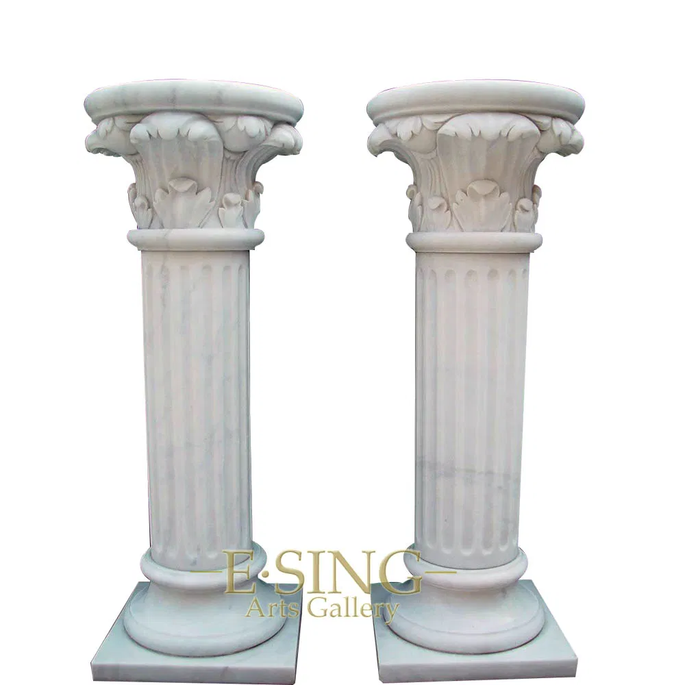 Good Prices Pedestals Decorative Display Greek Small Size Marble Pillars for Interior