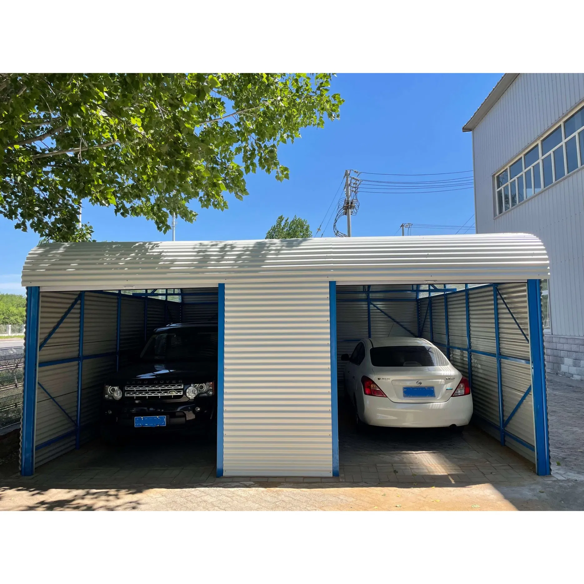 SC185 Prefab shed steel structure building portable car garage