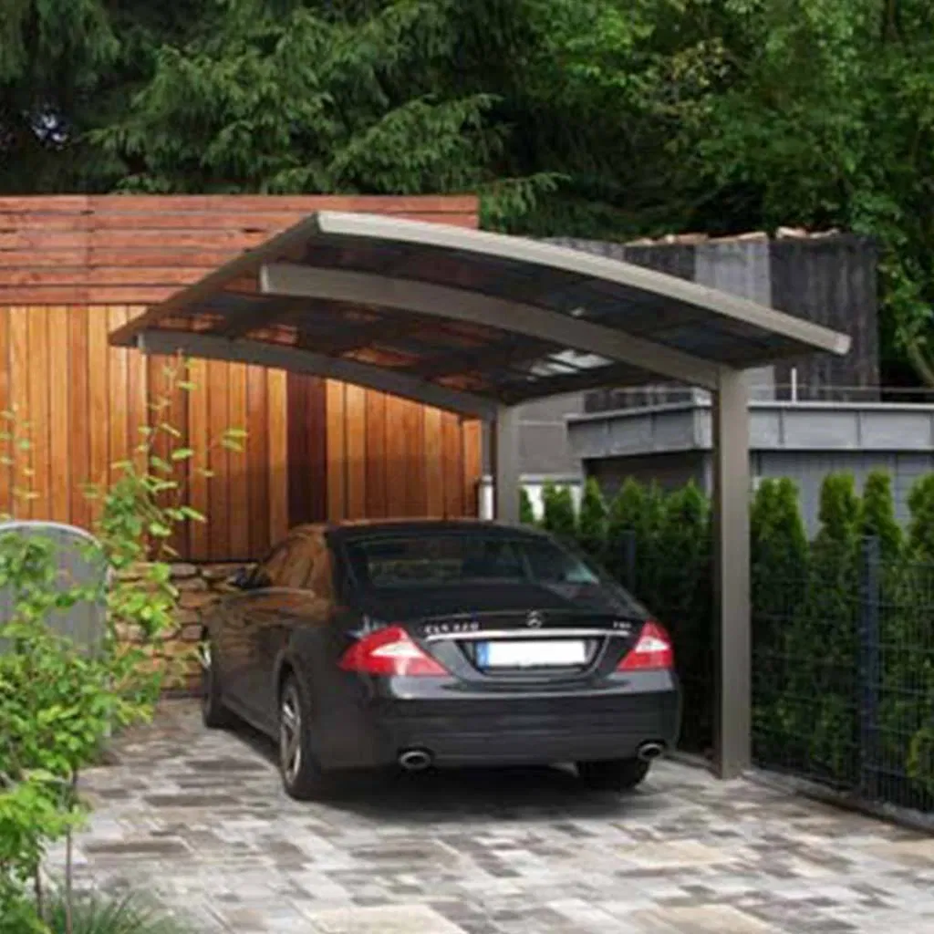 Single Carport Aluminum Metal Frame and Panels Car Port for Outdoor Driveway Car Truck RV Trailer