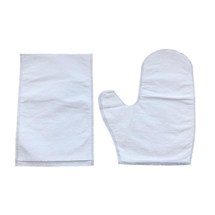 Cheapest Wholesale Latex Free Powder Free White Gloves Disposable PE + Spunlace Gloves for Cleaning